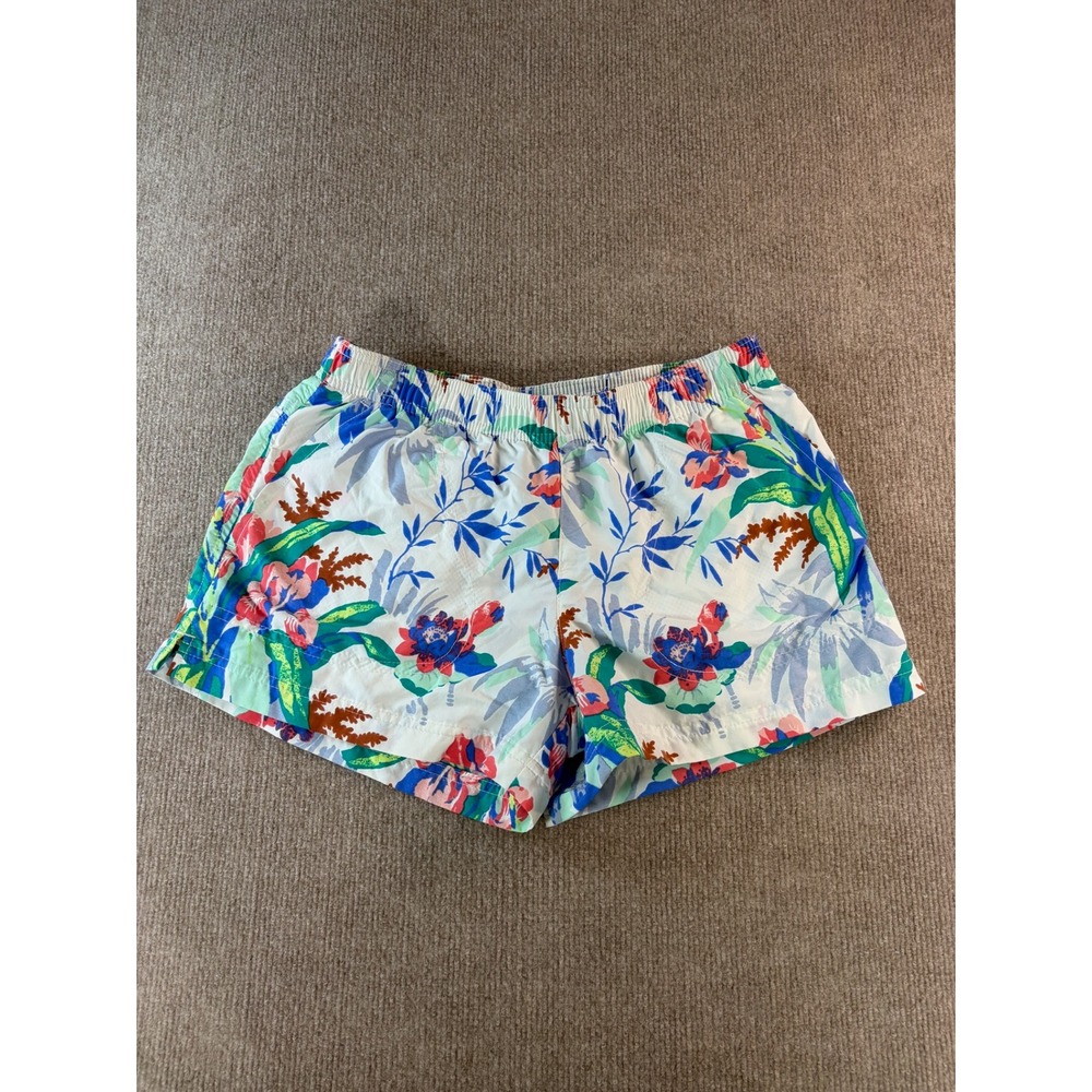 Columbia Sandy River Floral Shorts Womens XS White Tropical Water Hiking 3Inseam